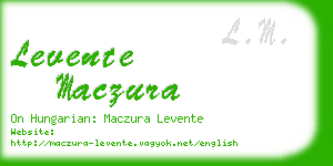 levente maczura business card